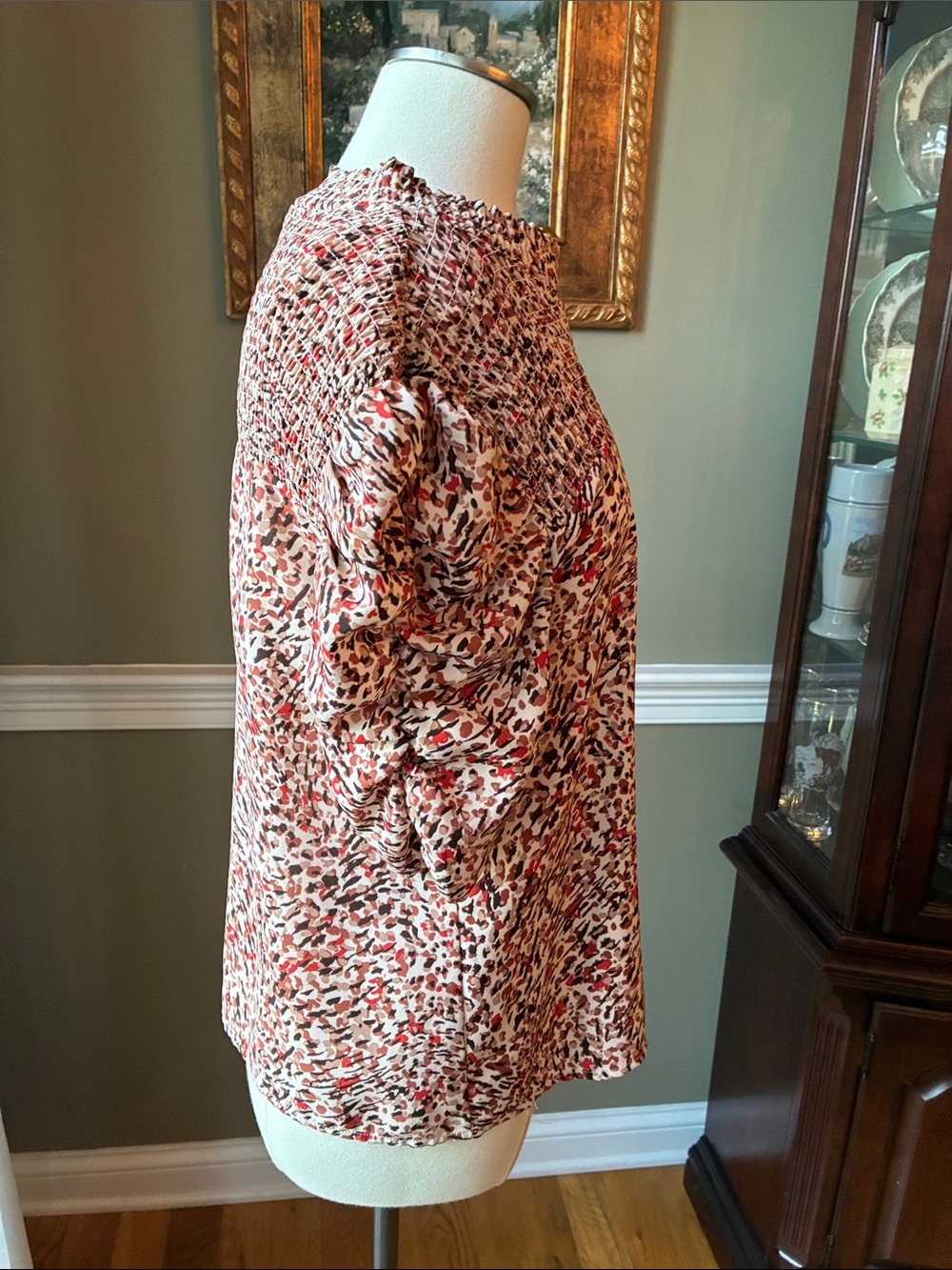 Anthropologie THML Cream Blouse with Speckle Print Size XS - Picture 4 of 7
